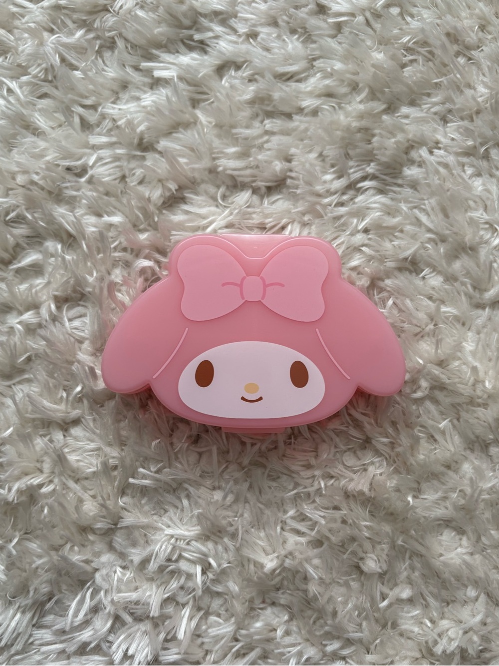 Sanrio My Melody Pink Character Container Case Sectioned Pill Box Jewelry Box